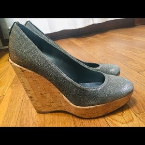 Gorgeous Silver Grey Sparkling Stuart Weitzman